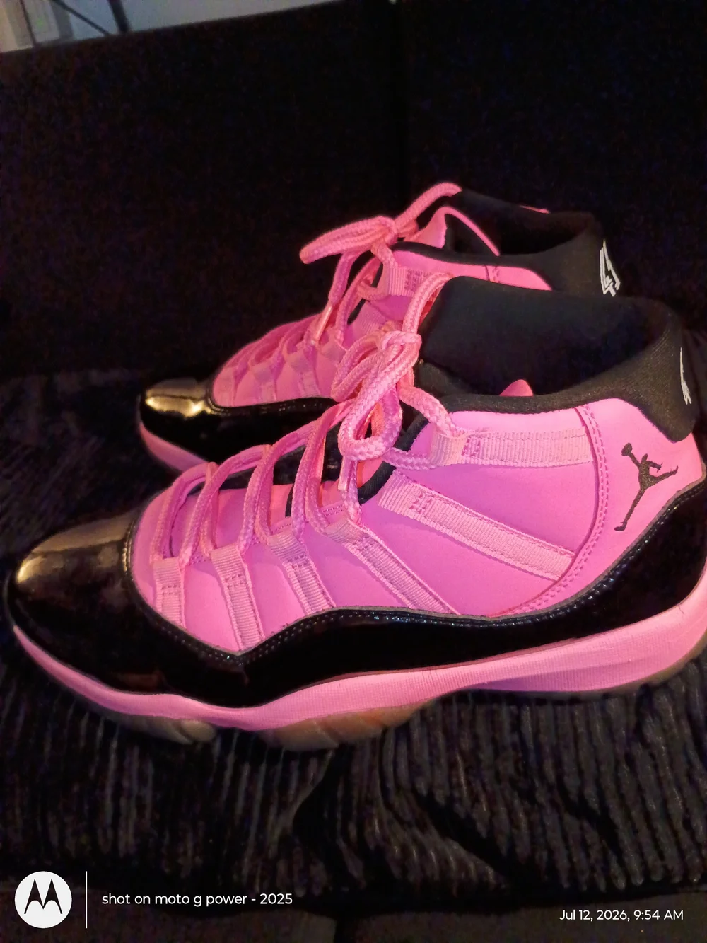 Pink and Black Low-Top Sneakers Jordan 11s